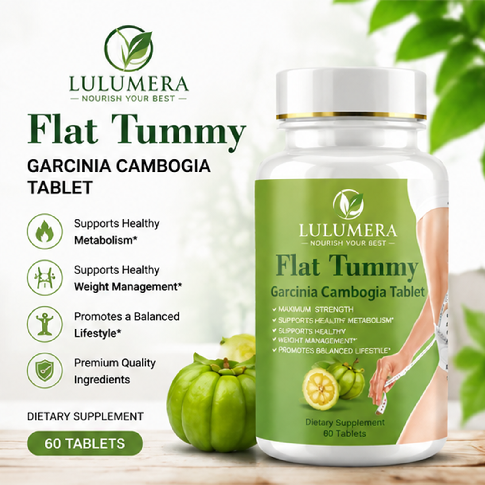 LULUMERA Garcinia Cambogia Supplement – Premium Garcinia Extract Capsules for Daily Wellness Support, Healthy Metabolism & Lifestyle Balance, 60 Capsules - Image 5